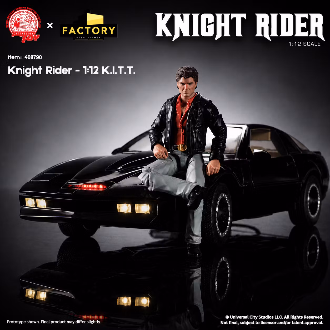 Knight Rider K.I.T.T. Vehicle and Michael Knight Action Figure 1/12 Scale Limited Edition Set