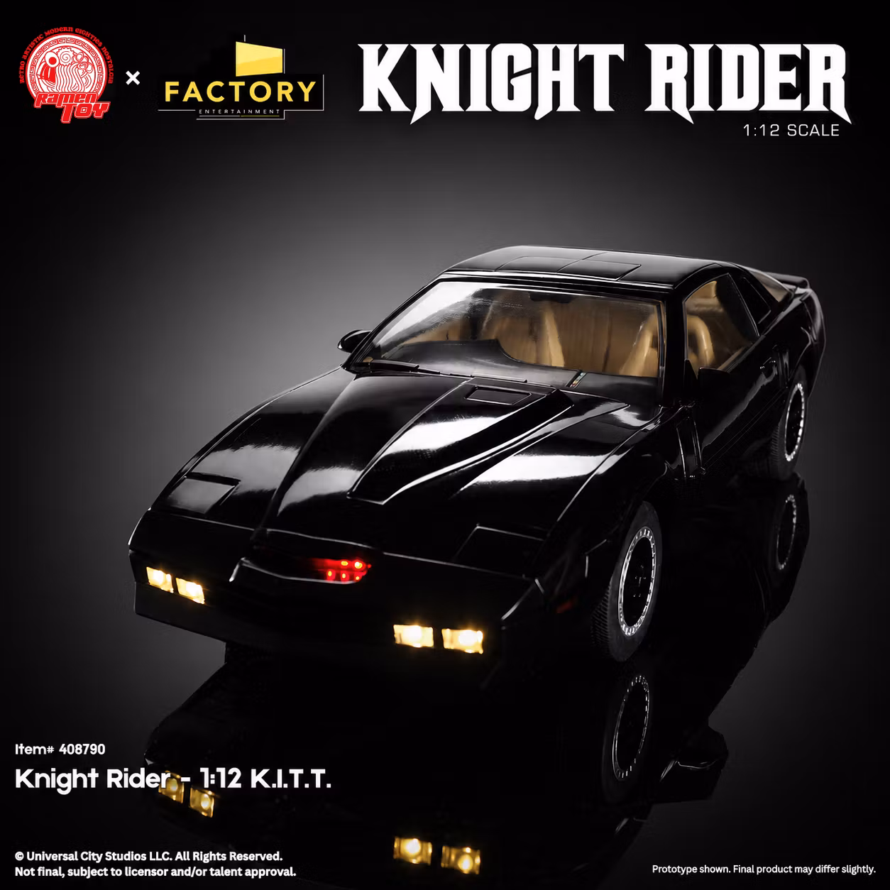 Knight Rider K.I.T.T. Vehicle and Michael Knight Action Figure 1/12 Scale Limited Edition Set