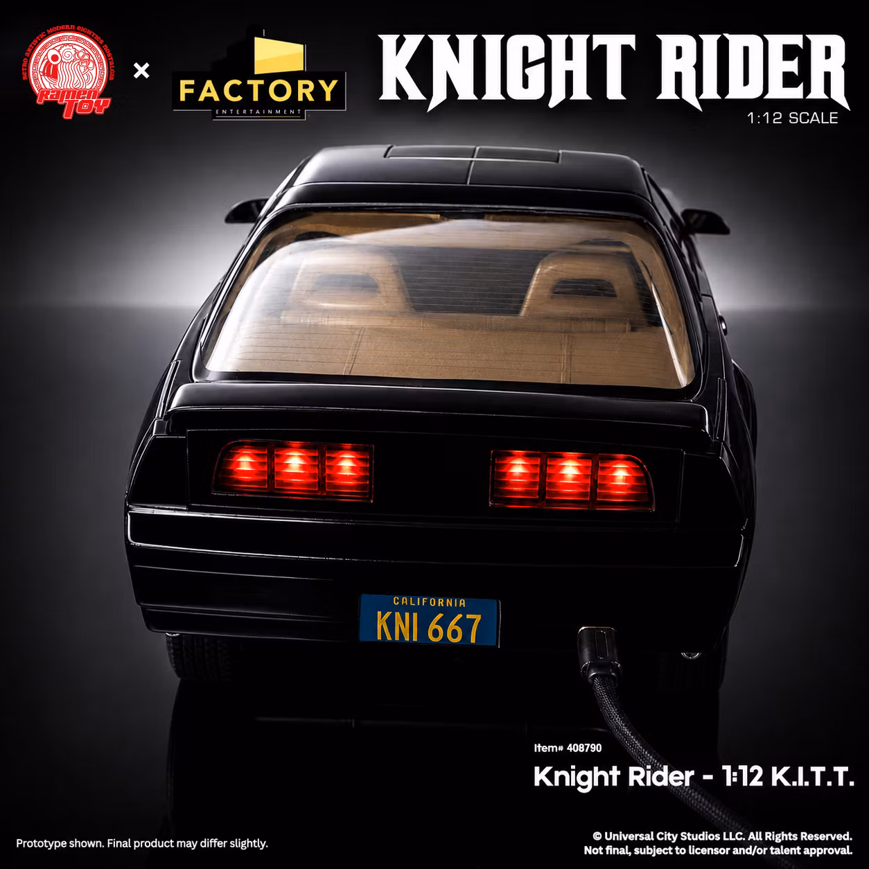 Knight Rider K.I.T.T. Vehicle and Michael Knight Action Figure 1/12 Scale Limited Edition Set