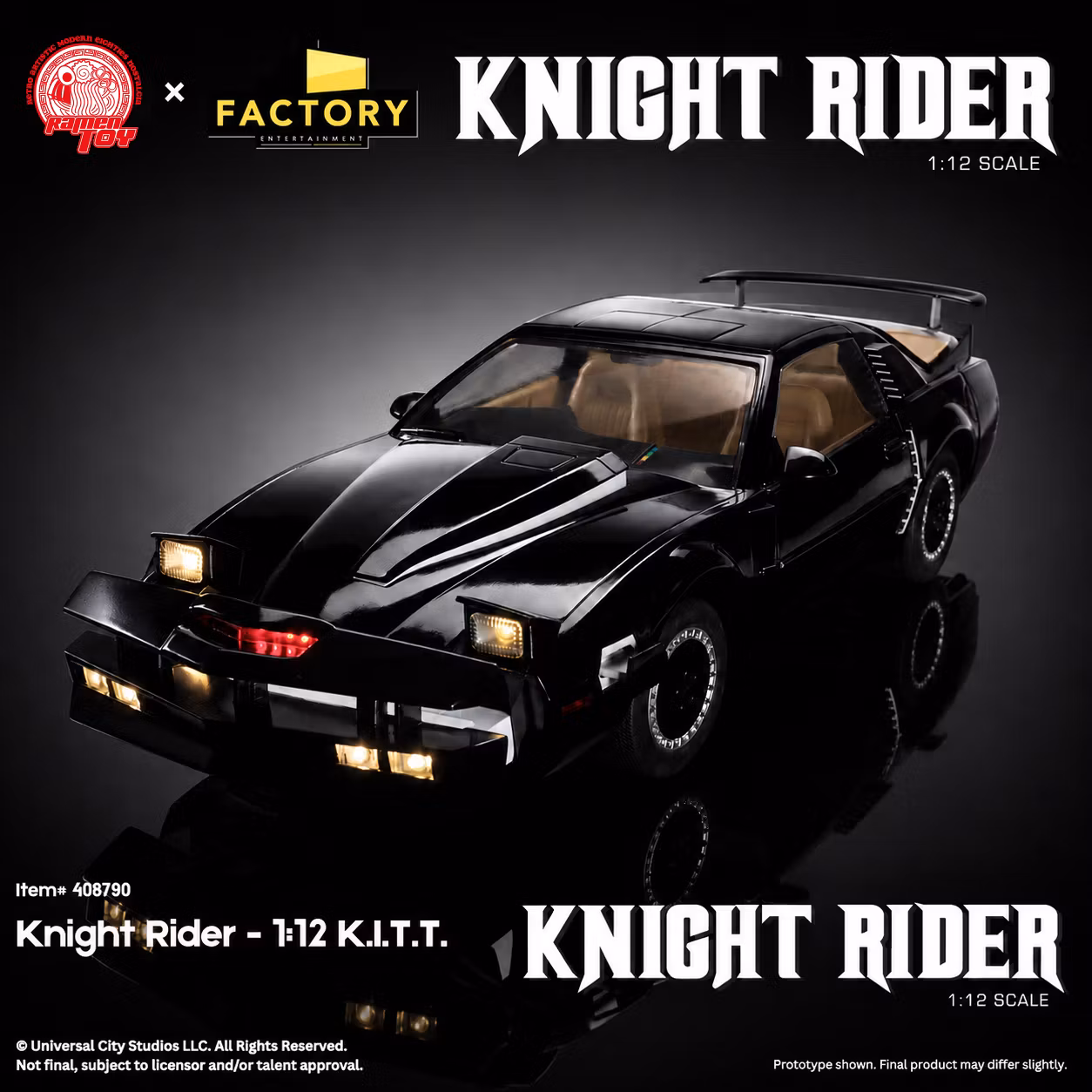 Knight Rider K.I.T.T. Vehicle and Michael Knight Action Figure 1/12 Scale Limited Edition Set