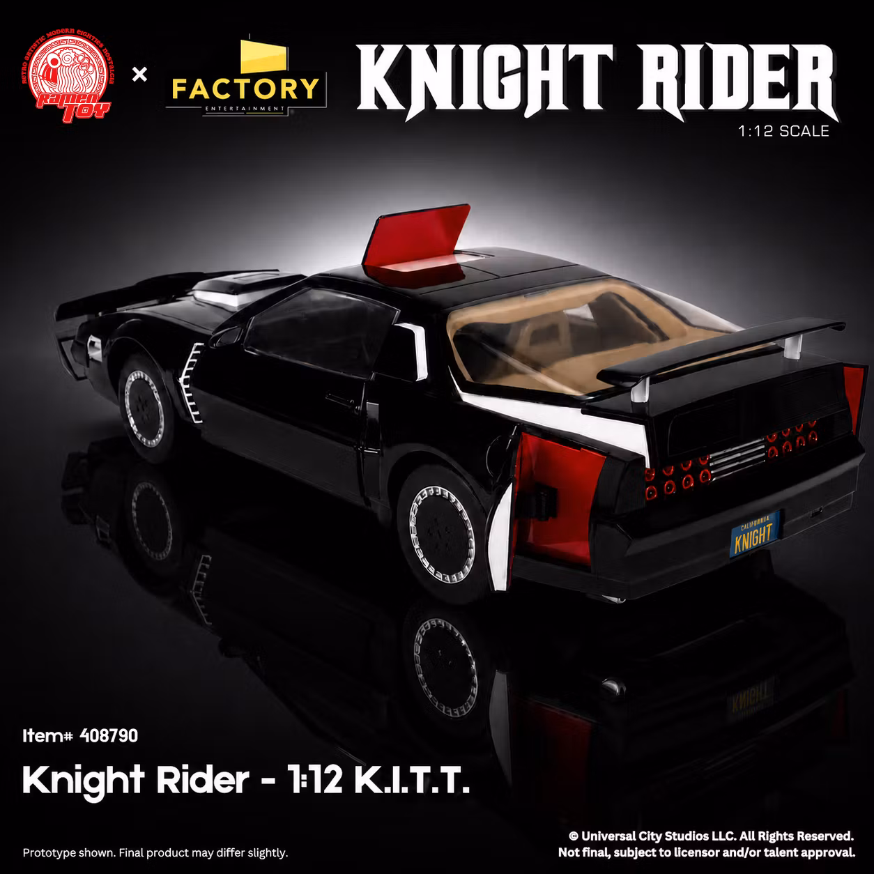 Knight Rider K.I.T.T. Vehicle and Michael Knight Action Figure 1/12 Scale Limited Edition Set