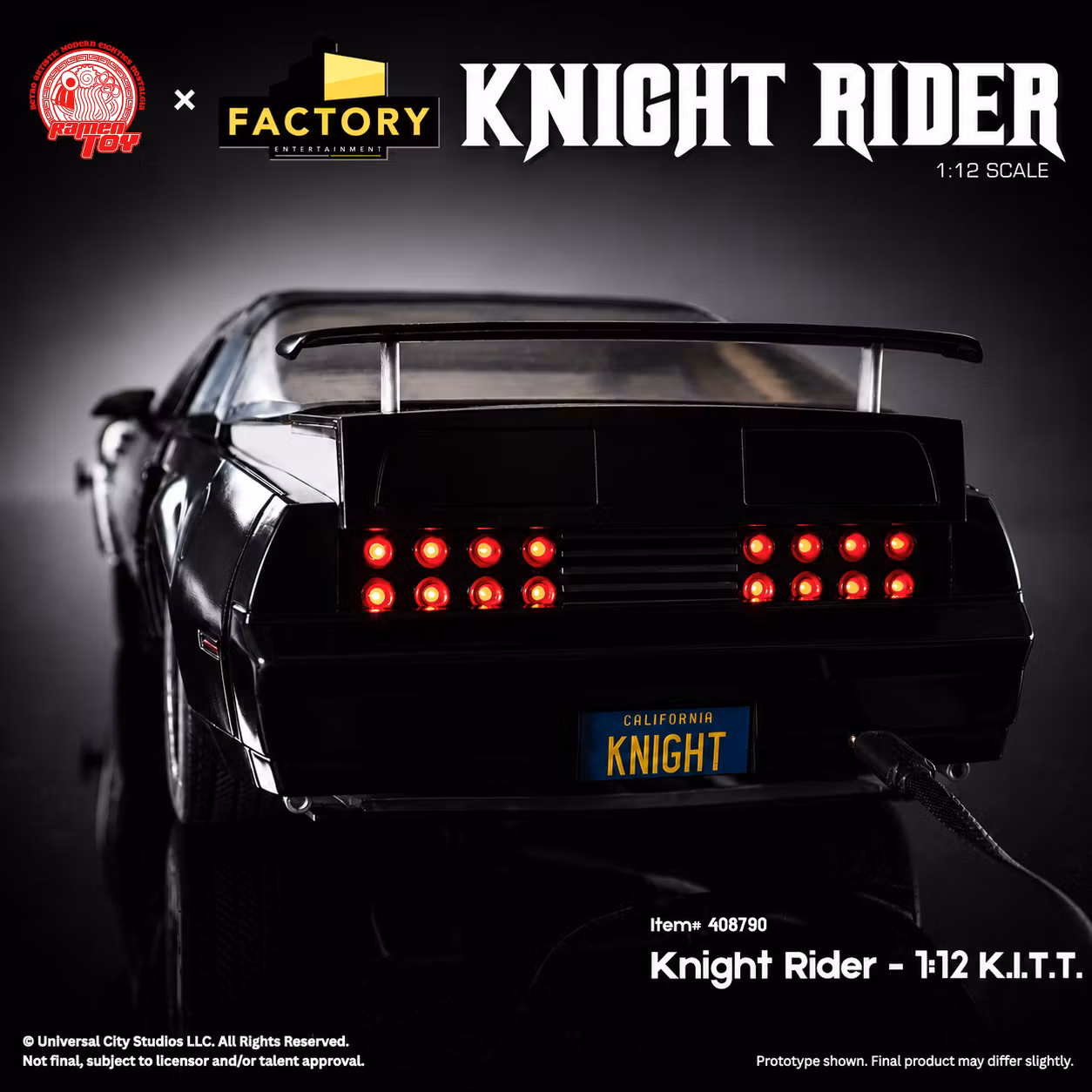 Knight Rider K.I.T.T. Vehicle and Michael Knight Action Figure 1/12 Scale Limited Edition Set