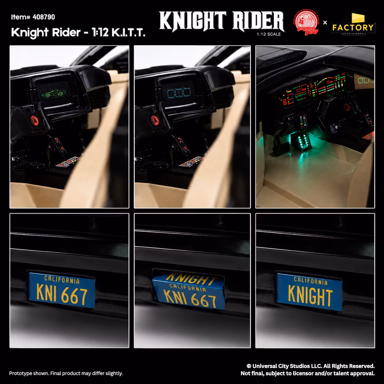 Knight Rider K.I.T.T. Vehicle and Michael Knight Action Figure 1/12 Scale Limited Edition Set