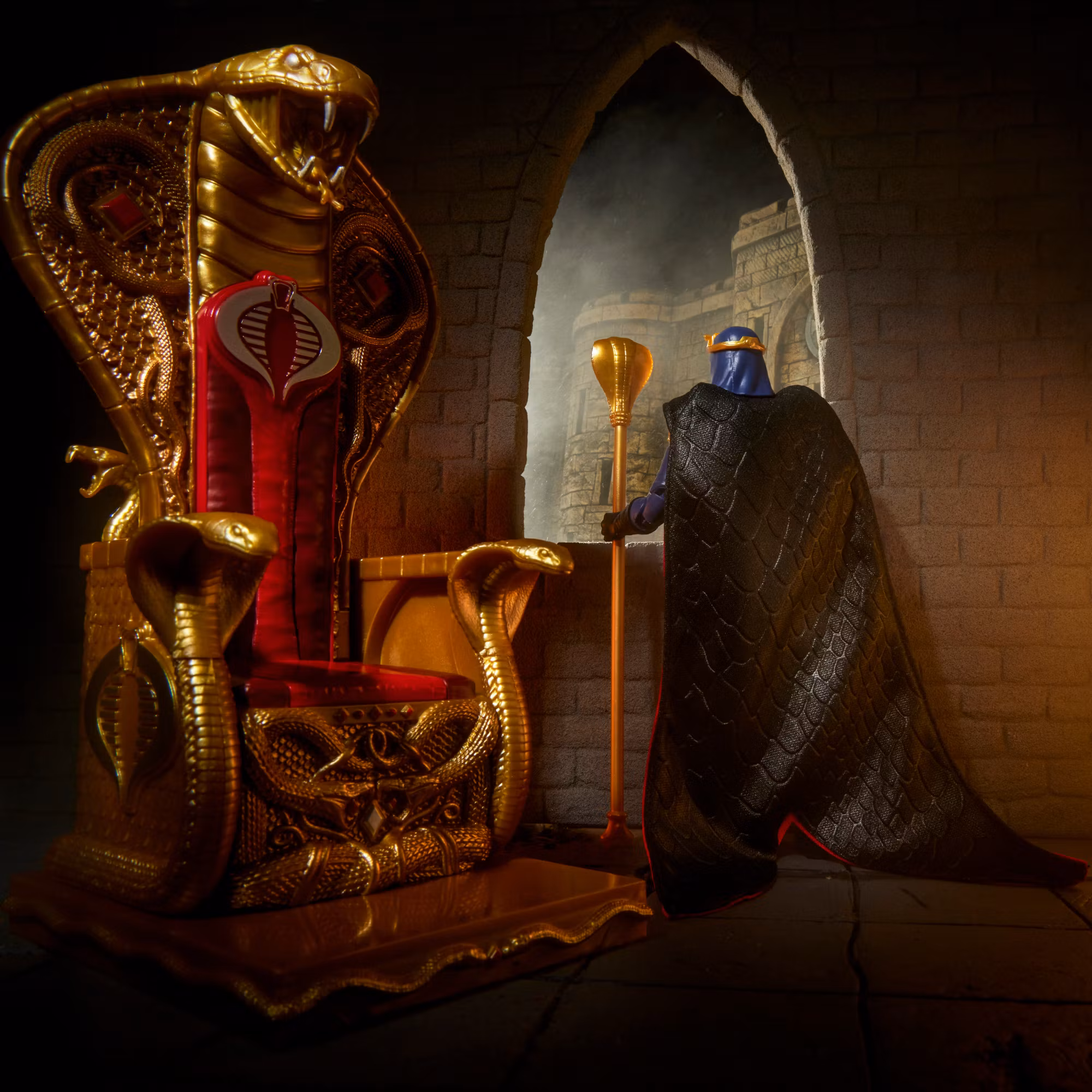 G.I. Joe Classified Series #221 Cobra Commander Action Figure with Throne Set