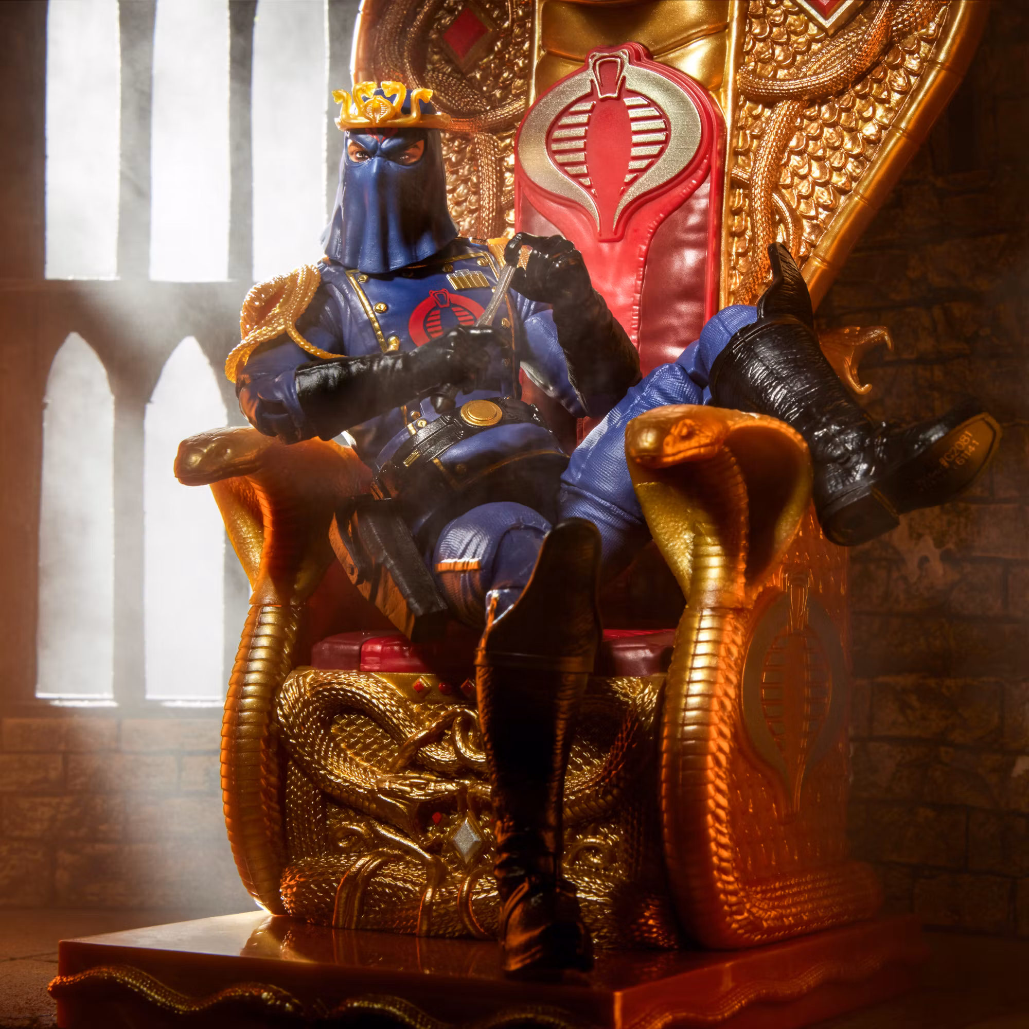 G.I. Joe Classified Series #221 Cobra Commander Action Figure with Throne Set