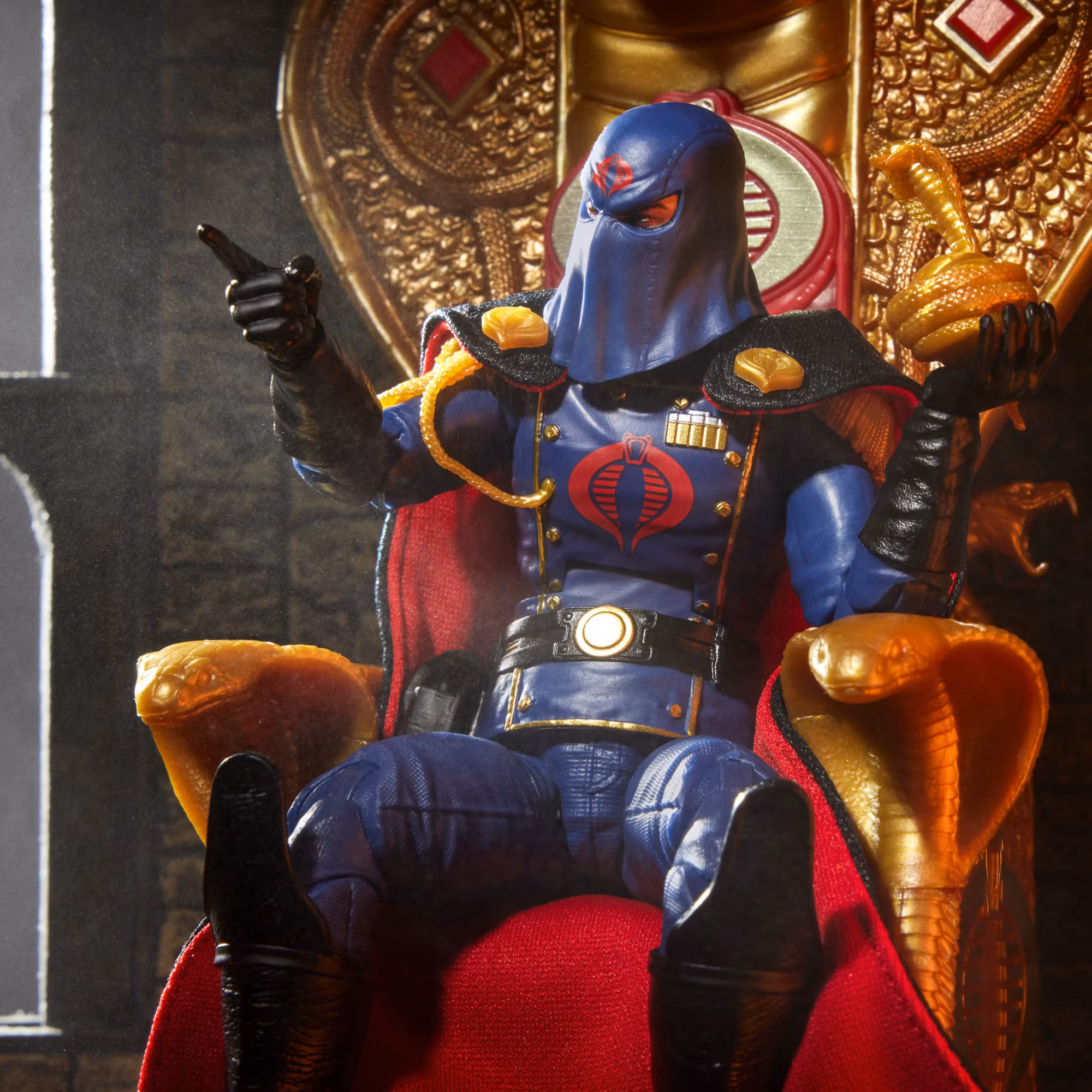 G.I. Joe Classified Series #221 Cobra Commander Action Figure with Throne Set