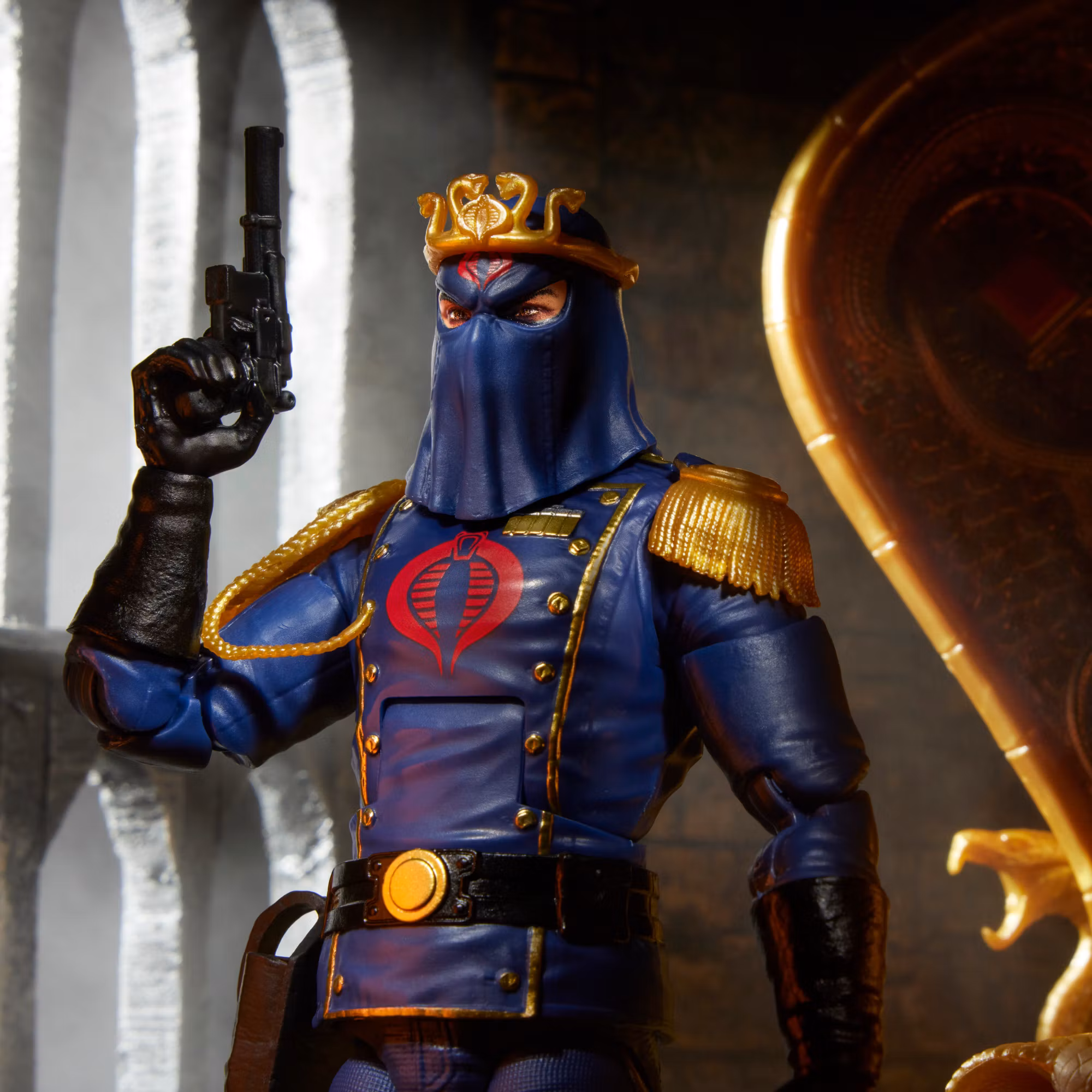G.I. Joe Classified Series #221 Cobra Commander Action Figure with Throne Set