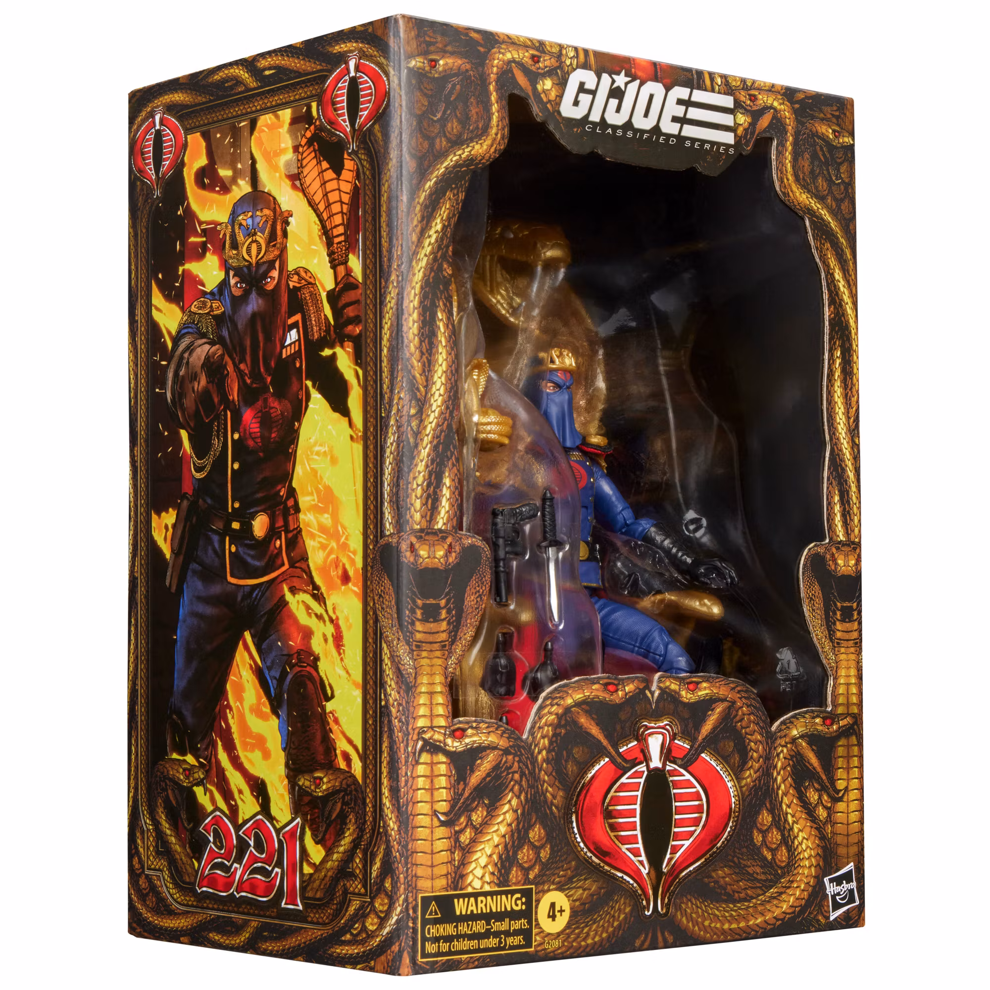 G.I. Joe Classified Series #221 Cobra Commander Action Figure with Throne Set