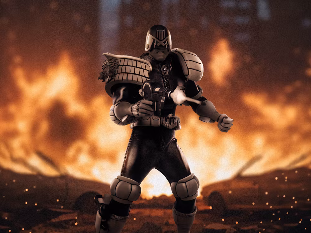 Judge Dredd Exquisite Super Series Judge Dredd (Black & White Ver.) 1/12 Scale Action Figure