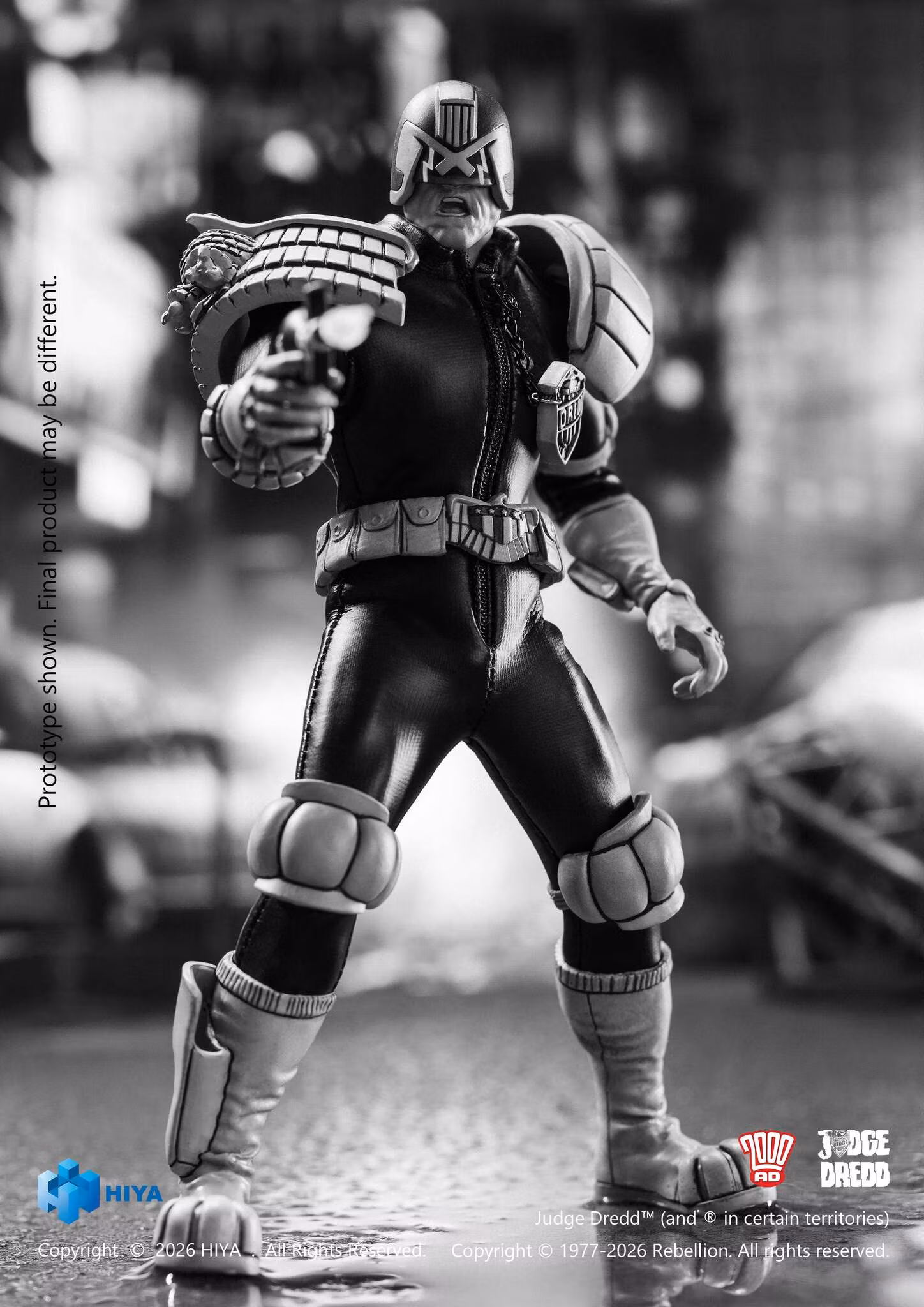 Judge Dredd Exquisite Super Series Judge Dredd (Black & White Ver.) 1/12 Scale Action Figure