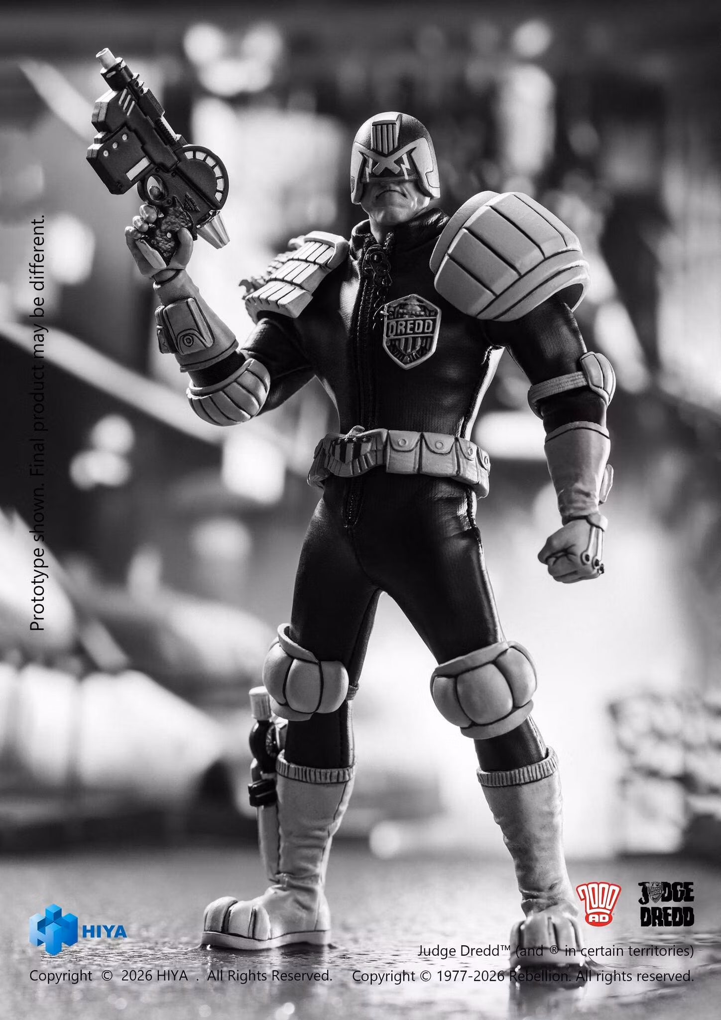 Judge Dredd Exquisite Super Series Judge Dredd (Black & White Ver.) 1/12 Scale Action Figure