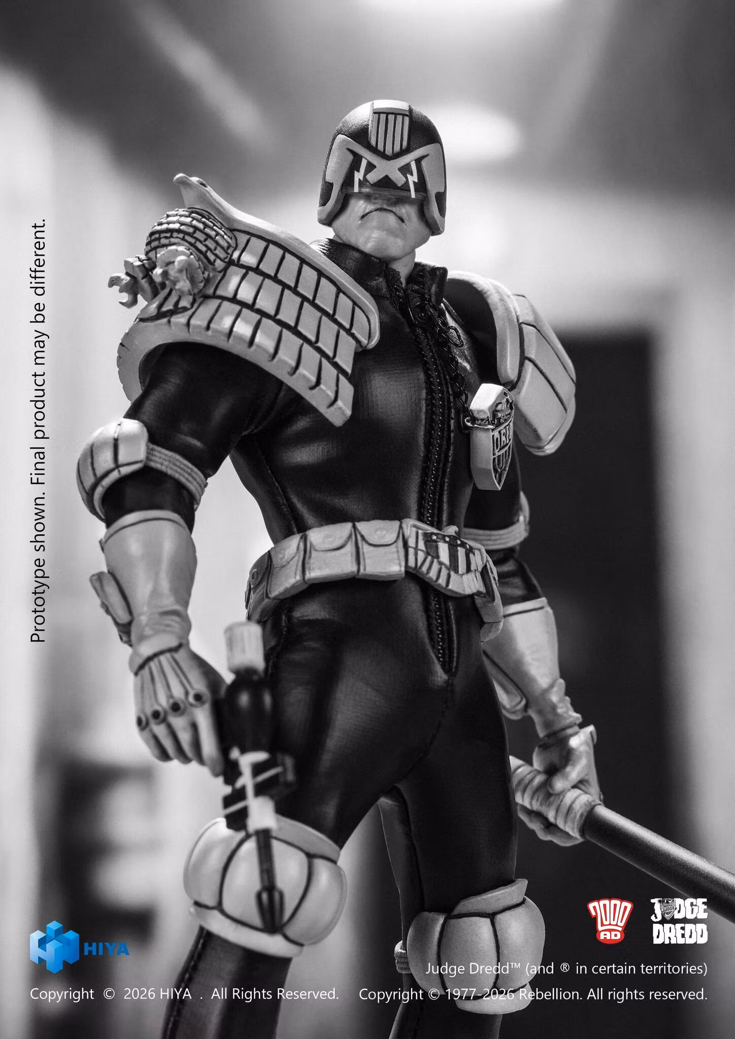Judge Dredd Exquisite Super Series Judge Dredd (Black & White Ver.) 1/12 Scale Action Figure