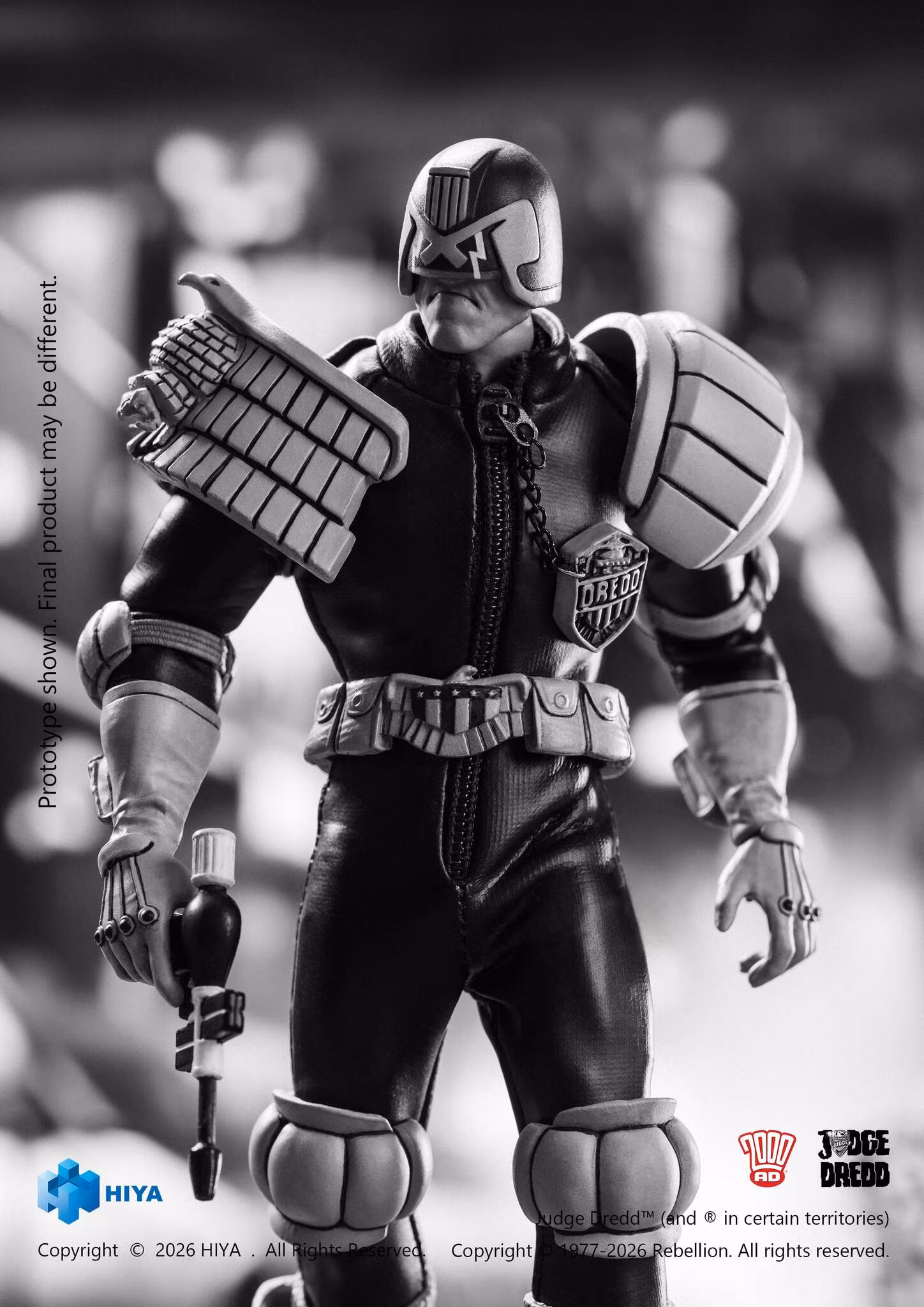 Judge Dredd Exquisite Super Series Judge Dredd (Black & White Ver.) 1/12 Scale Action Figure