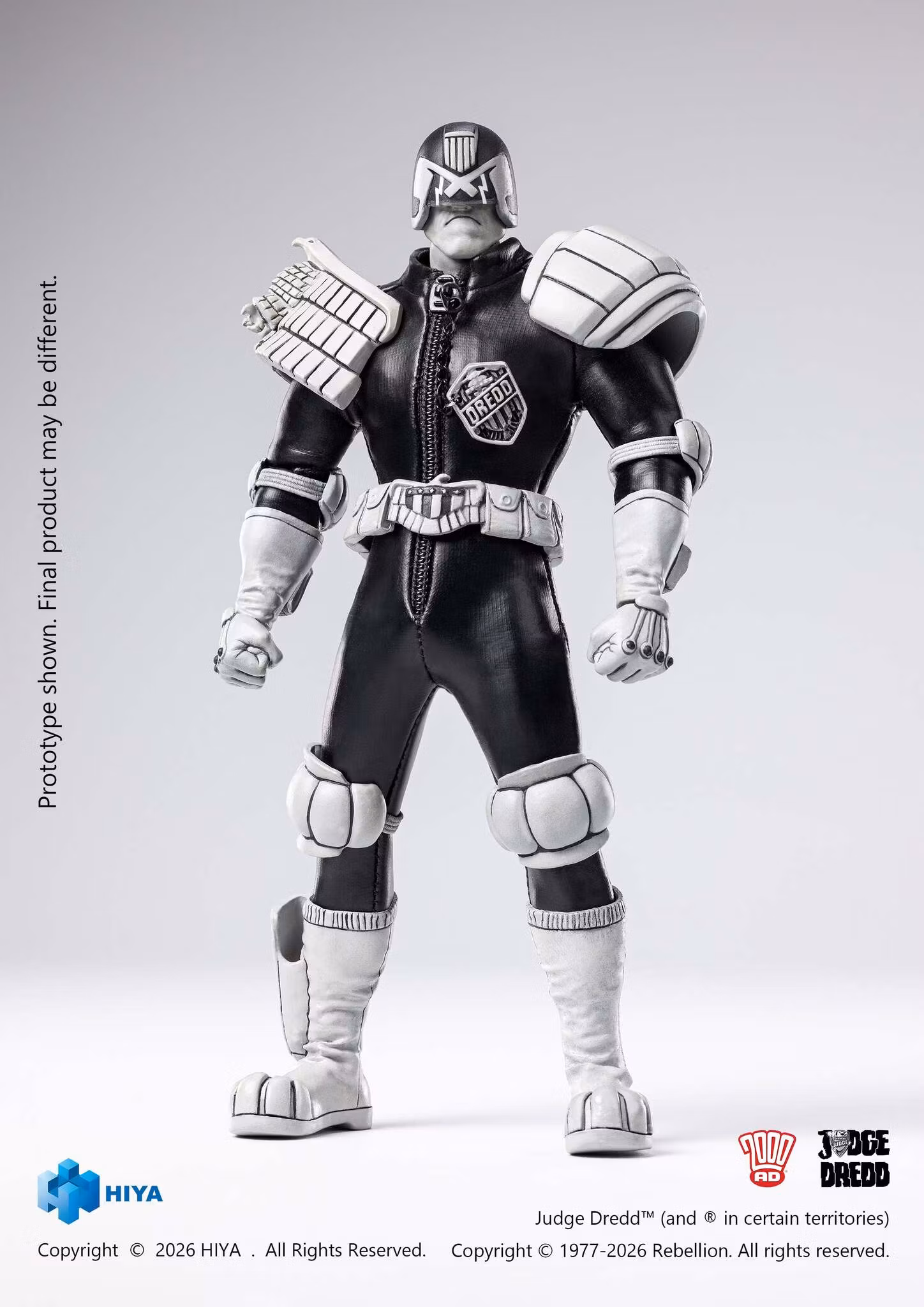 Judge Dredd Exquisite Super Series Judge Dredd (Black & White Ver.) 1/12 Scale Action Figure