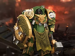 Warhammer: The Horus Heresy Salamanders Firedrake Terminator 2 with Thunder Hammer and Dragonscale Storm Shield 1/18 Scale Action Figure