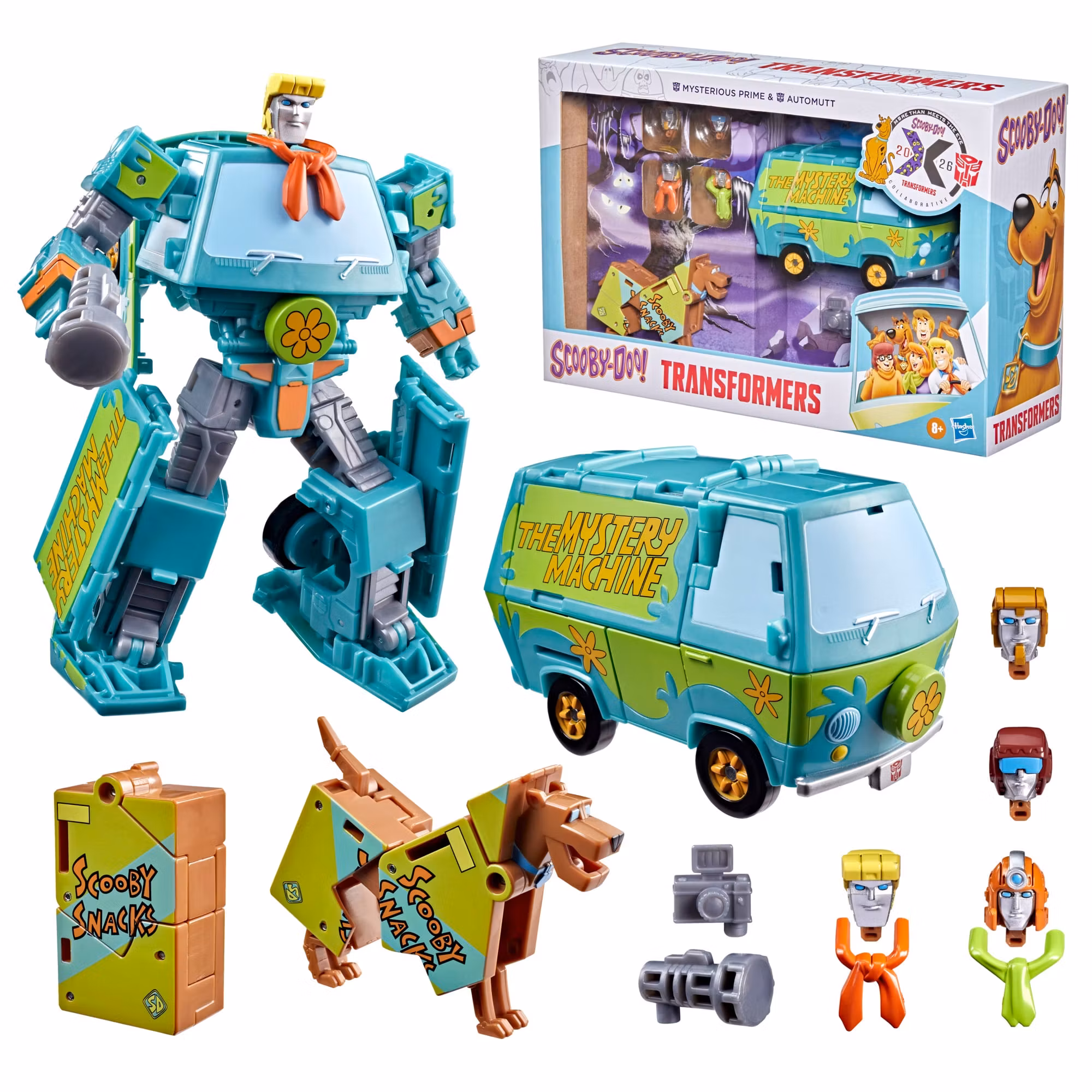 Transformers Collaborative Scooby Doo x Transformers Mysterious Prime & Automutt Action Figure Set