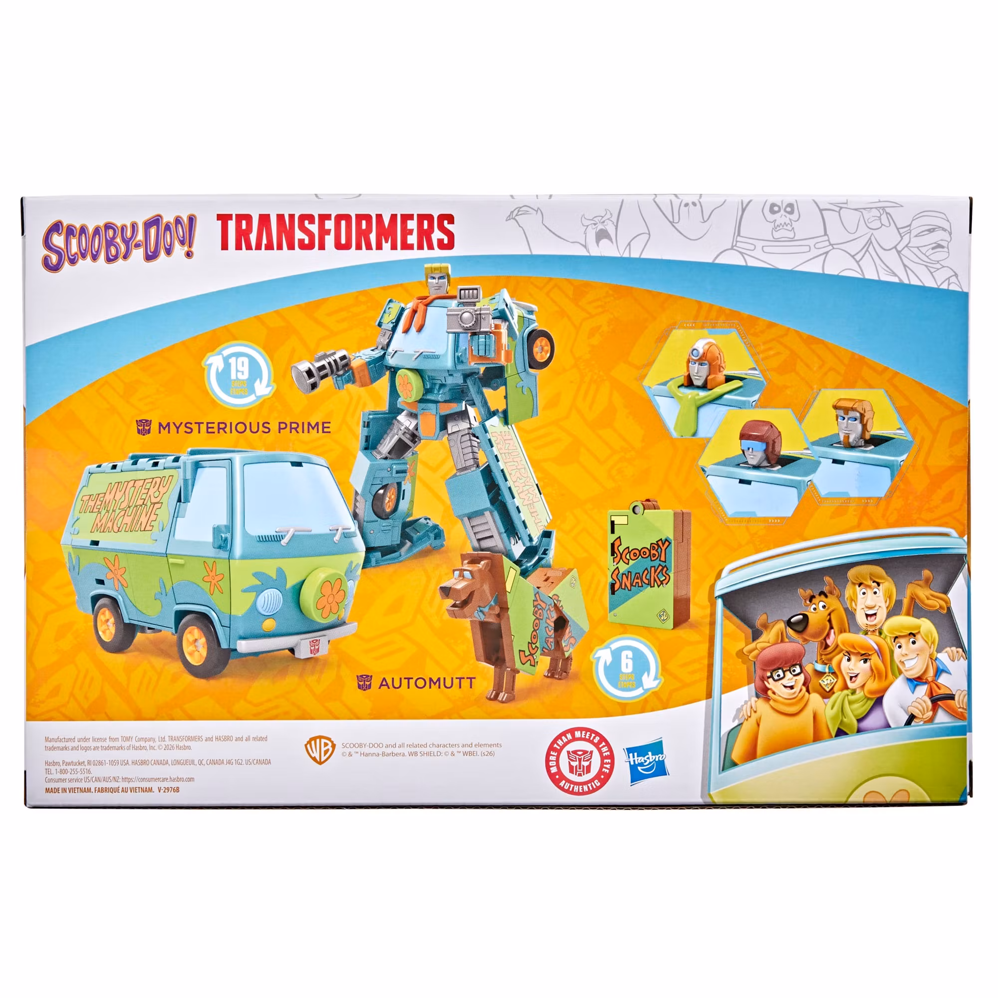 Transformers Collaborative Scooby Doo x Transformers Mysterious Prime & Automutt Action Figure Set
