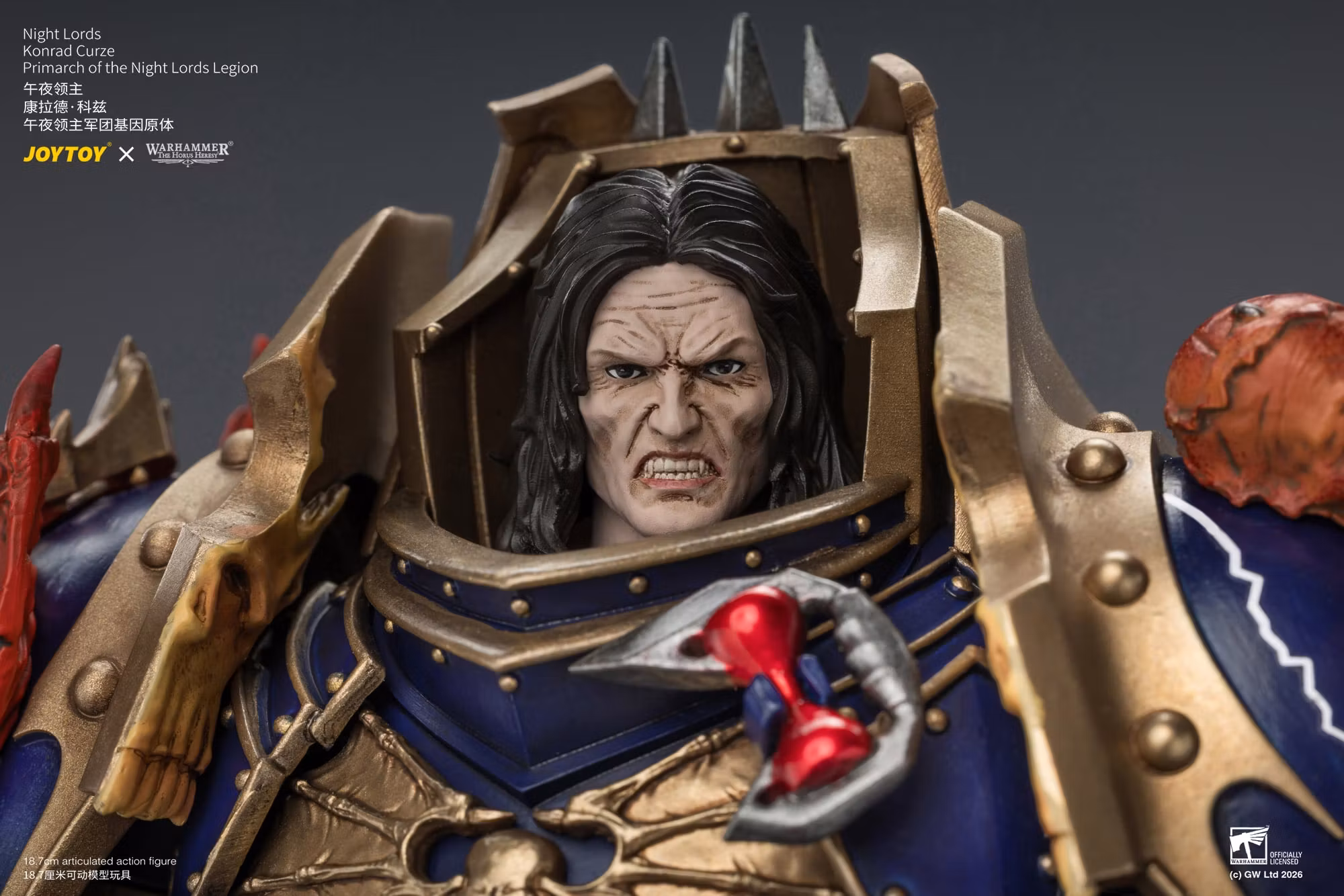 Warhammer: The Horus Heresy Night Lords Konrad Curze Primarch of the Night Lords Legion 1/18 Scale Action Figure