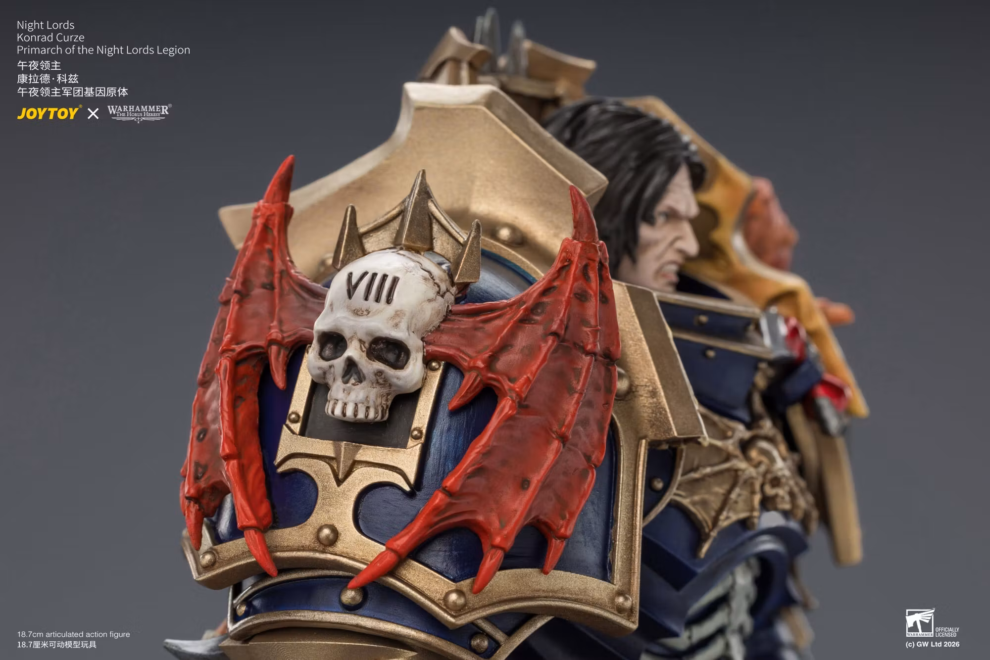 Warhammer: The Horus Heresy Night Lords Konrad Curze Primarch of the Night Lords Legion 1/18 Scale Action Figure
