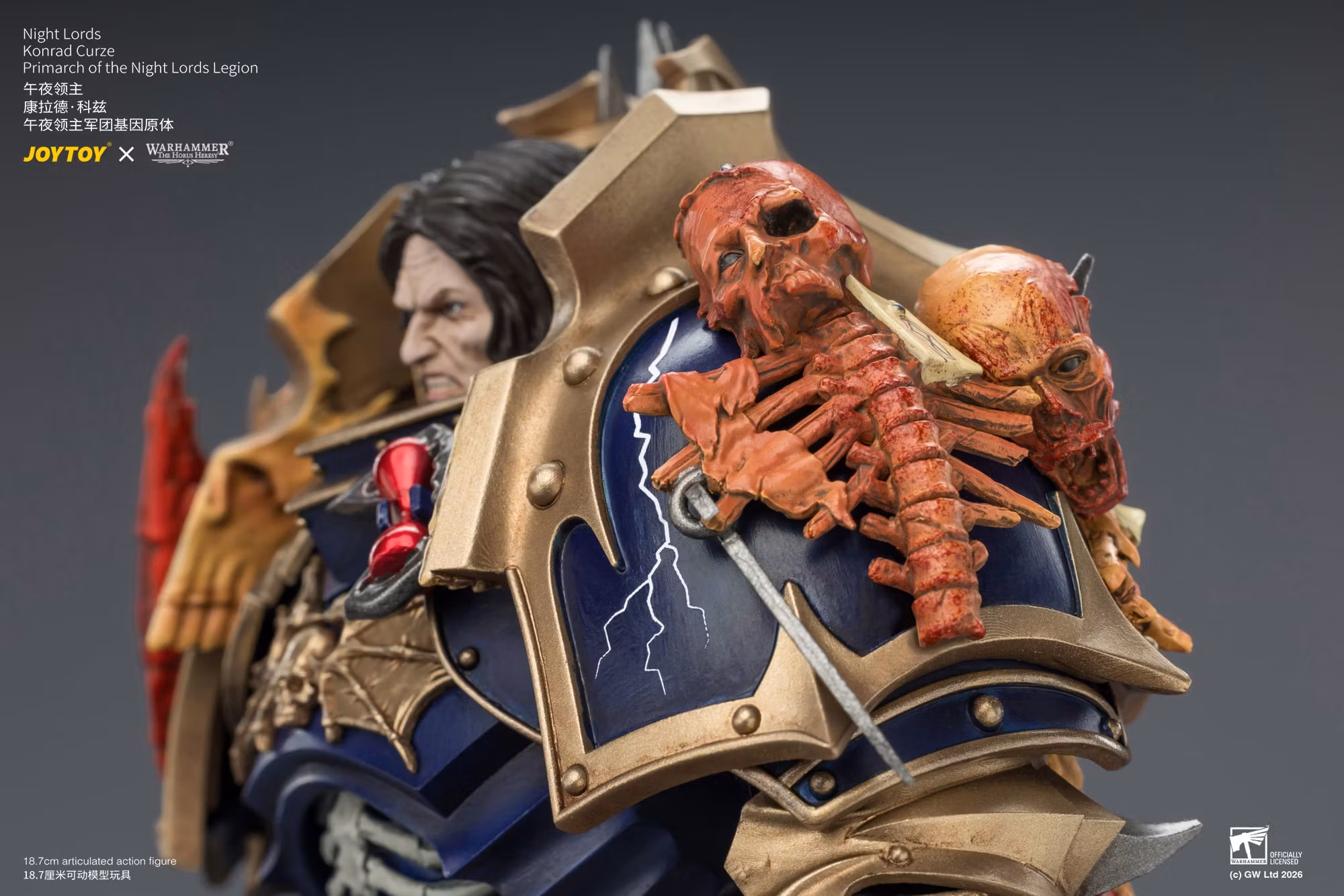 Warhammer: The Horus Heresy Night Lords Konrad Curze Primarch of the Night Lords Legion 1/18 Scale Action Figure