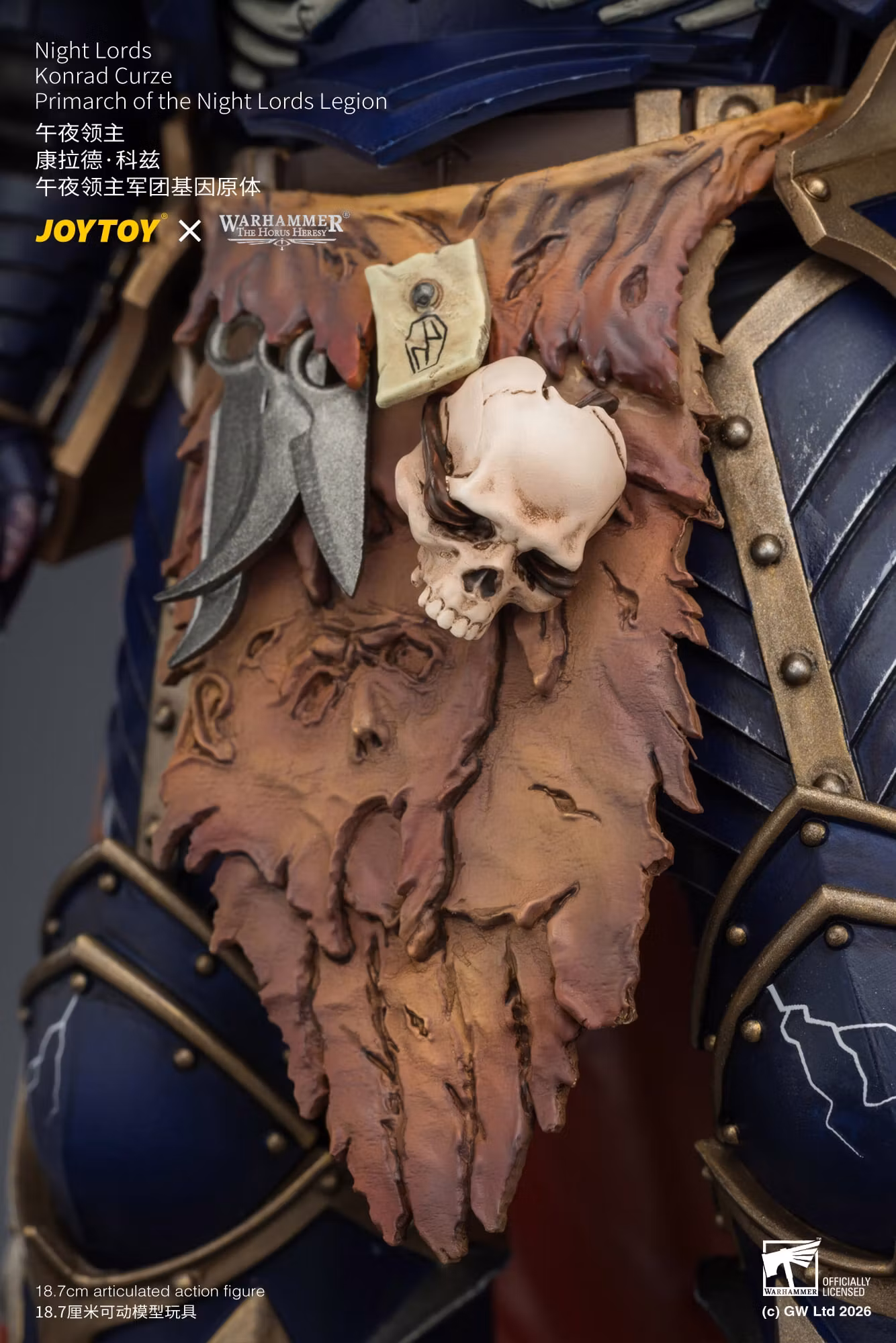 Warhammer: The Horus Heresy Night Lords Konrad Curze Primarch of the Night Lords Legion 1/18 Scale Action Figure