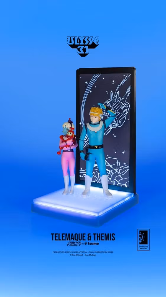 Ulysse 31 NEON Telemachus & Themis Lighted Display 1/9 Scale Figure