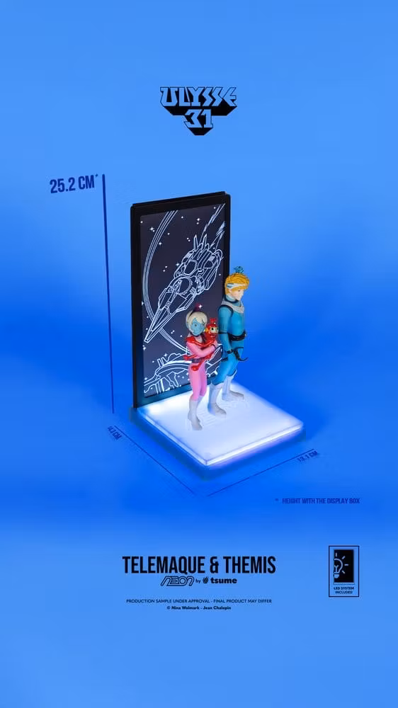 Ulysse 31 NEON Telemachus & Themis Lighted Display 1/9 Scale Figure