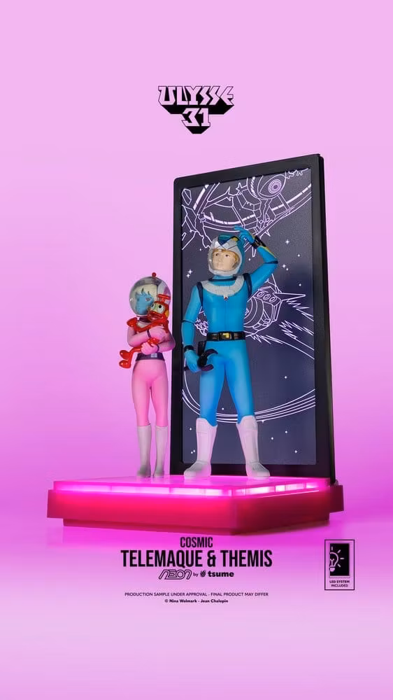 Ulysse 31 NEON Telemachus & Themis (Cosmic Version) Lighted Display 1/9 Scale Figure