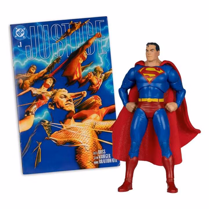 DC Direct Page Punchers Superman (Justice #1) (Red Platinum Edition)  Action Figure