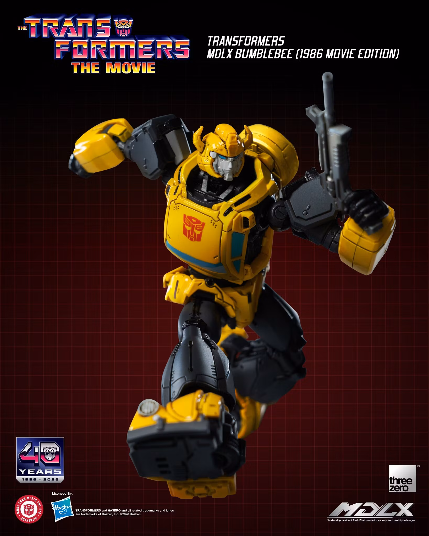 The Transformers: The Movie 40th Anniversary MDLX Bumblebee (1986 Movie Edition) Action Figure
