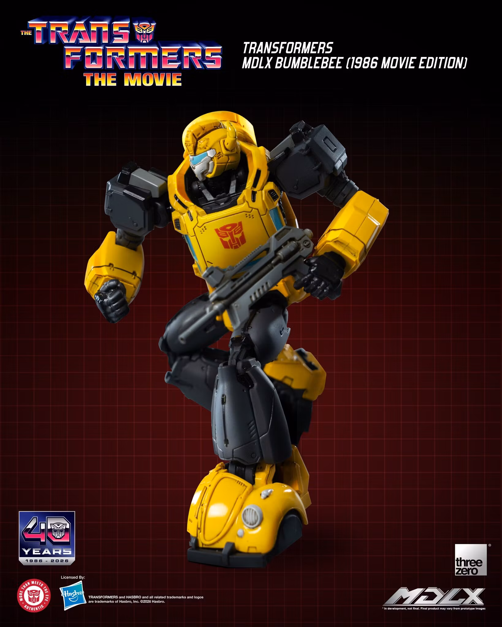 The Transformers: The Movie 40th Anniversary MDLX Bumblebee (1986 Movie Edition) Action Figure