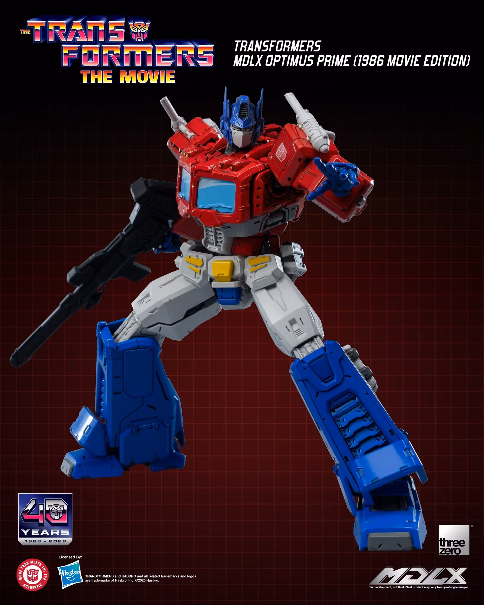 The Transformers: The Movie 40th Anniversary MDLX Optimus Prime (1986 Movie Edition) Action Figure