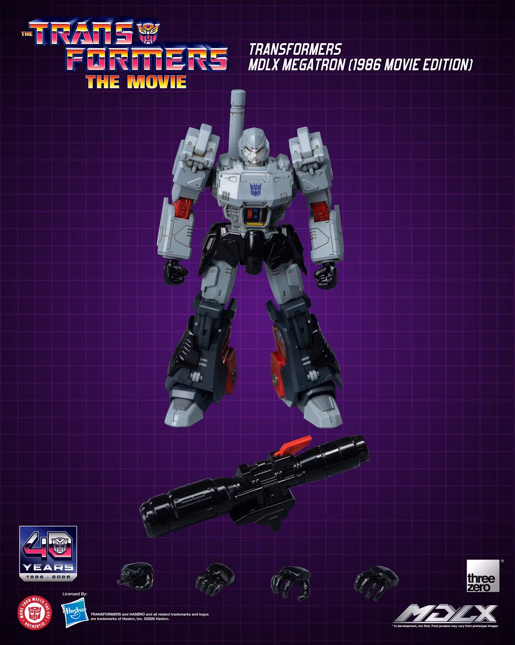 The Transformers: The Movie 40th Anniversary MDLX Megatron (1986 Movie Edition) Action Figure