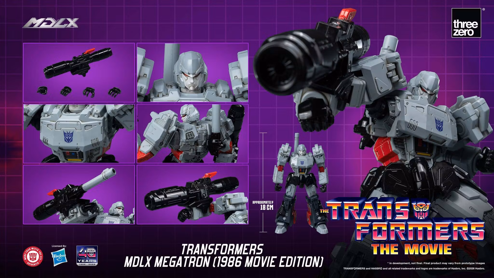 The Transformers: The Movie 40th Anniversary MDLX Megatron (1986 Movie Edition) Action Figure
