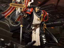 Warhammer 40,000 Black Templars Crusader Ancient with Power Sword and Bolt Pistol 1/18 Scale Action Figure