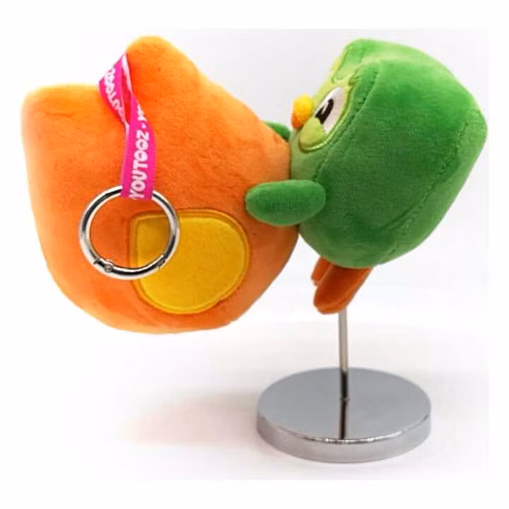 Duolingo Plush Keychain Streak Flame Duo
