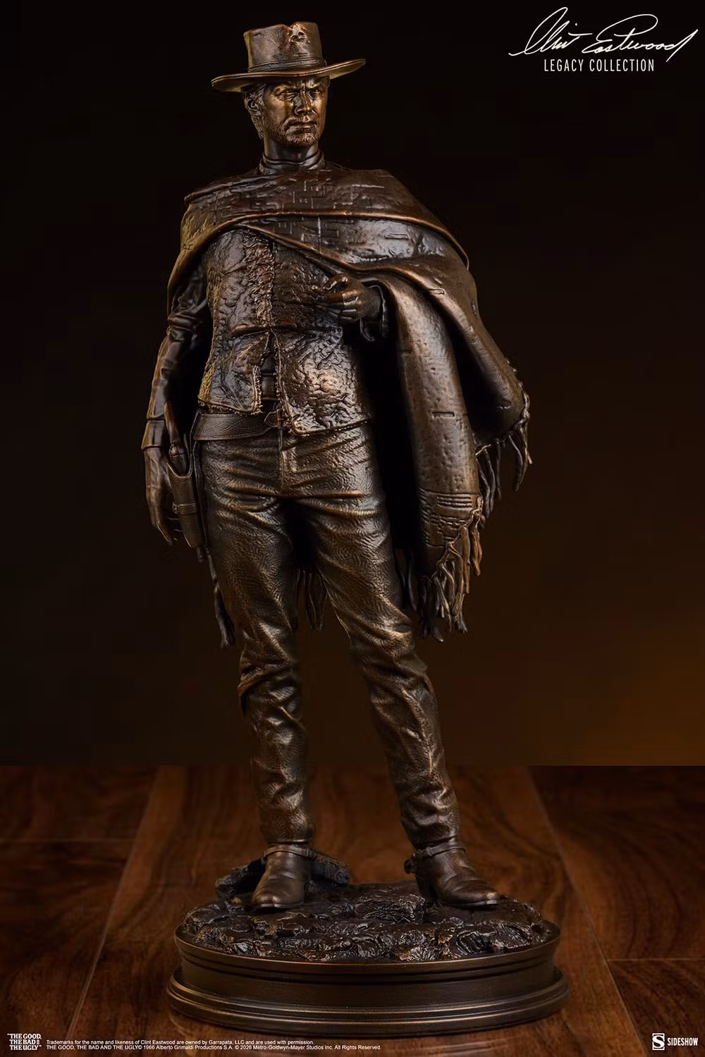 The Good, The Bad, and the Ugly Clint Eastwood Legacy Collection The Man with No Name (Faux Bronze) Statue
