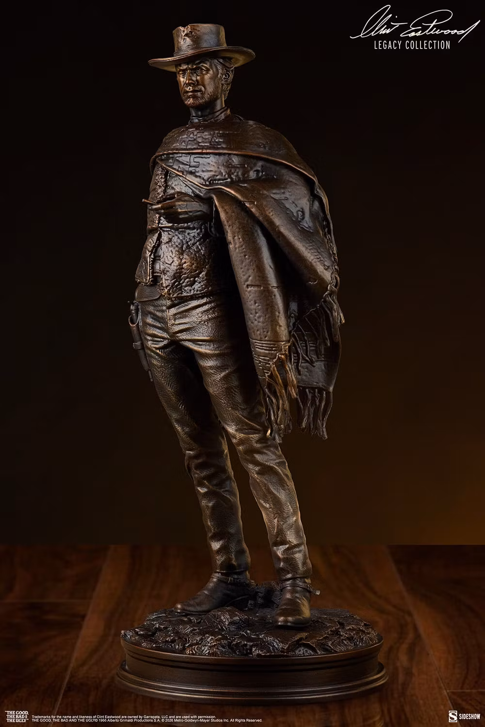 The Good, The Bad, and the Ugly Clint Eastwood Legacy Collection The Man with No Name (Faux Bronze) Statue