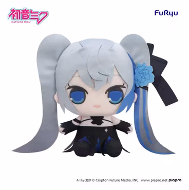 Hatsune Miku Kyurumaru Big Plush Figure Blue Rose