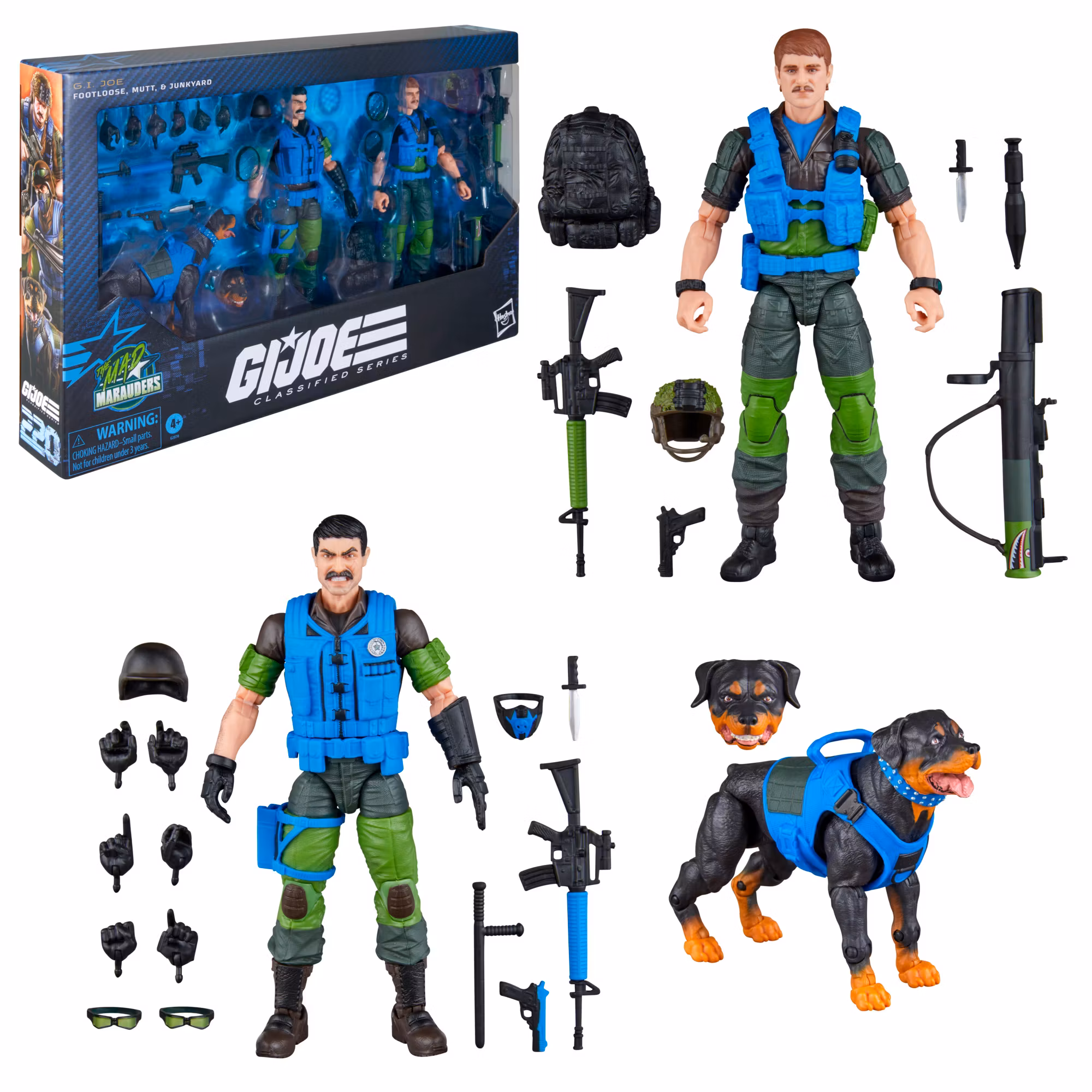 G.I. Joe Classified Series #220 Mad Marauders Footloose, Mutt & Junkyard Action Figure Three-Pack