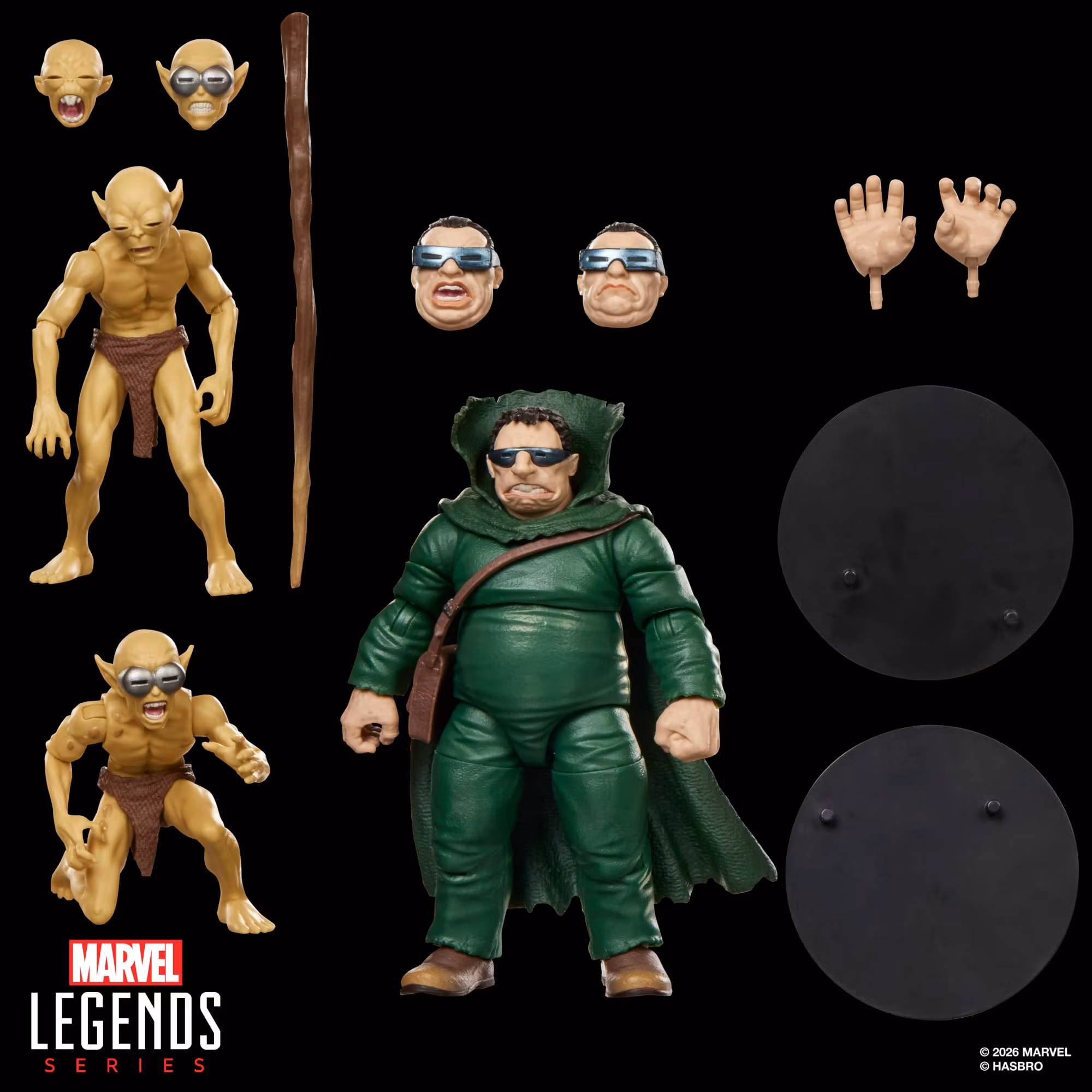 Fantastic Four Marvel Legends Mole Man & Moloids Action Figure Three-Pack