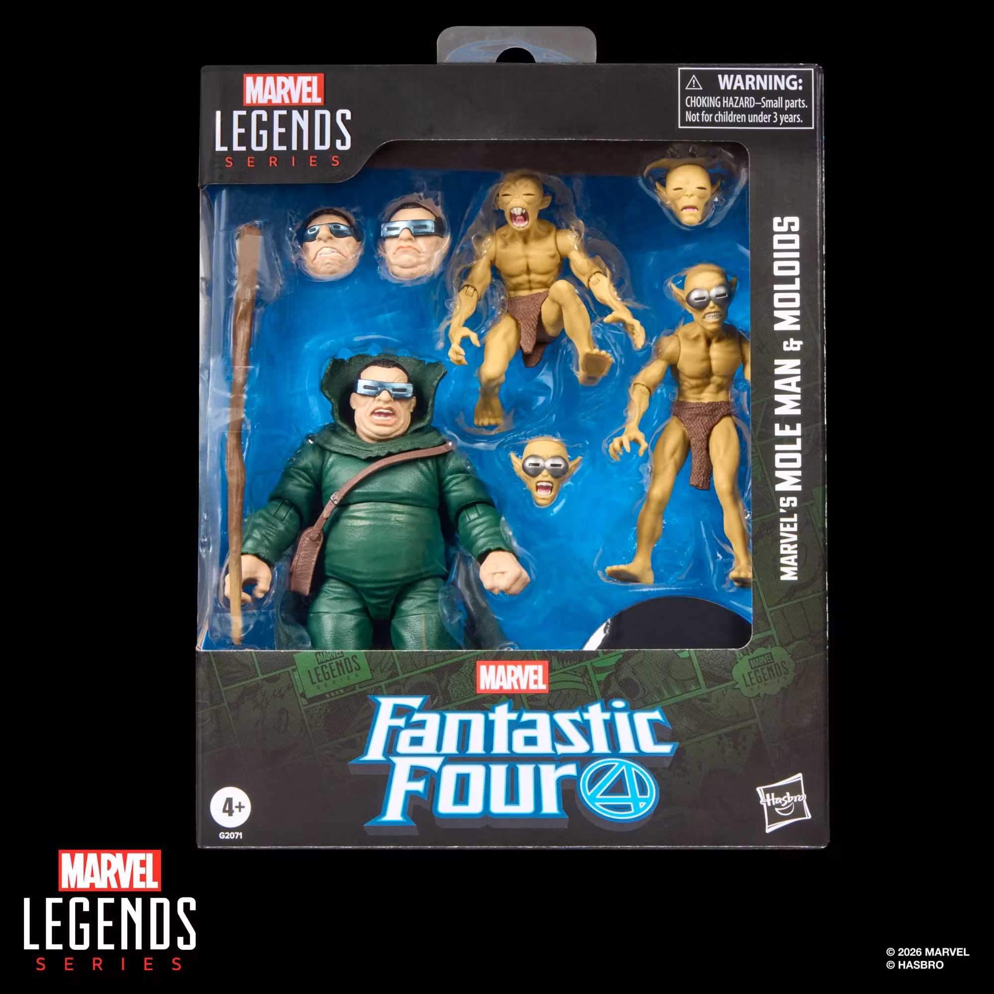 Fantastic Four Marvel Legends Mole Man & Moloids Action Figure Three-Pack