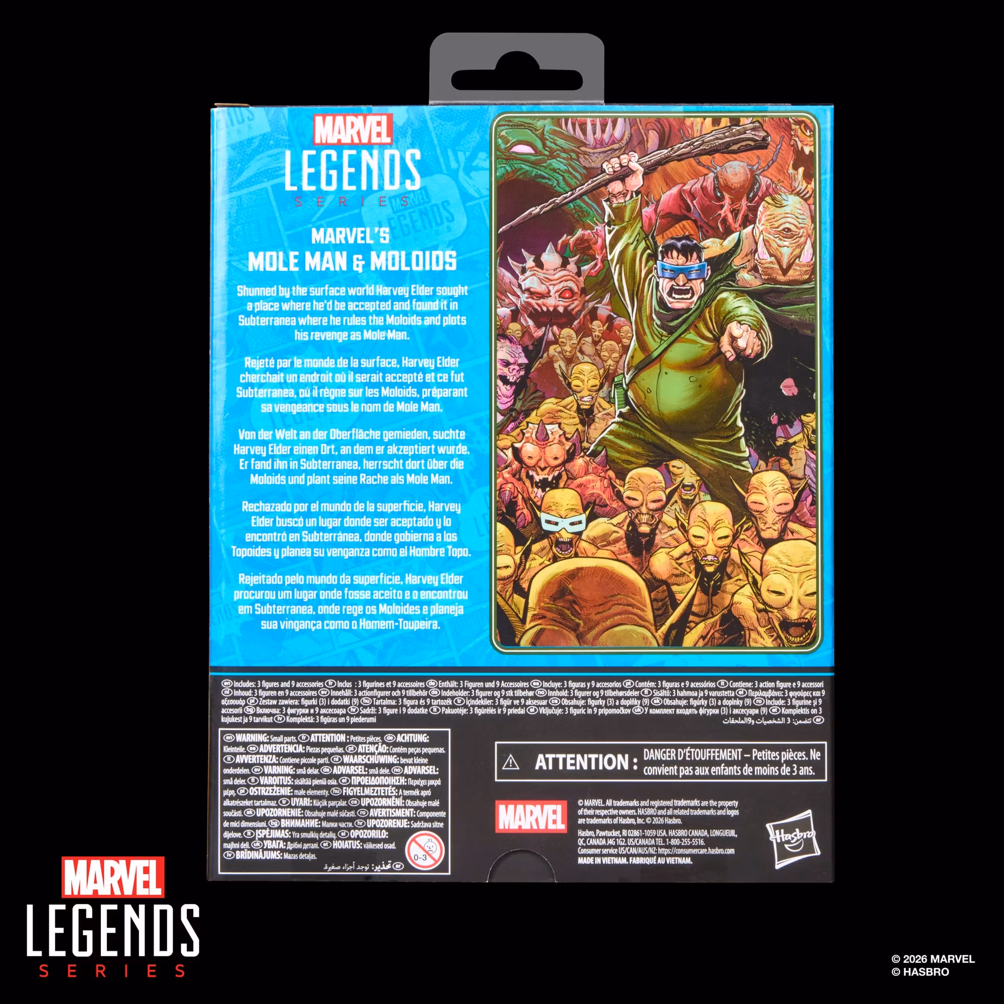 Fantastic Four Marvel Legends Mole Man & Moloids Action Figure Three-Pack