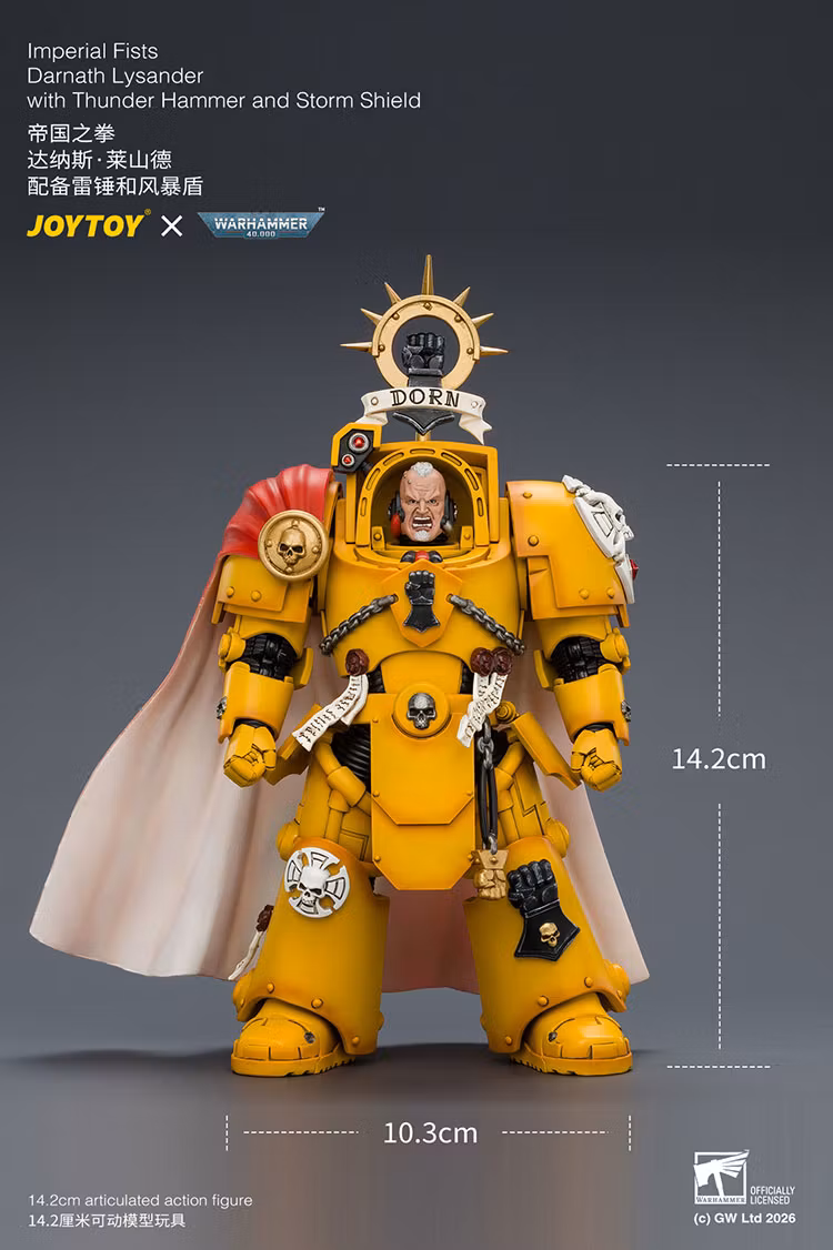 Warhammer 40,000 Imperial Fists Darnath Lysander 1/18 Scale Action Figure
