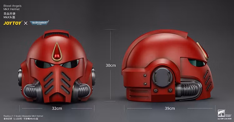 Warhammer 40,000 Blood Angels Mk X 1/1 Scale Helmet Replica