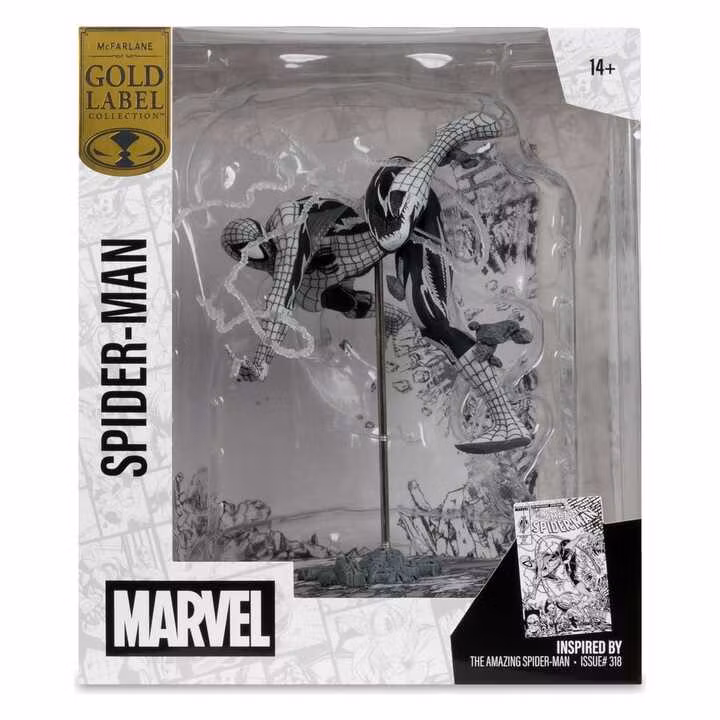 Marvel PVC Statue !/10 Spider-Man (Line Art) (The Amazing Spider-Man #318) (Gold Label)