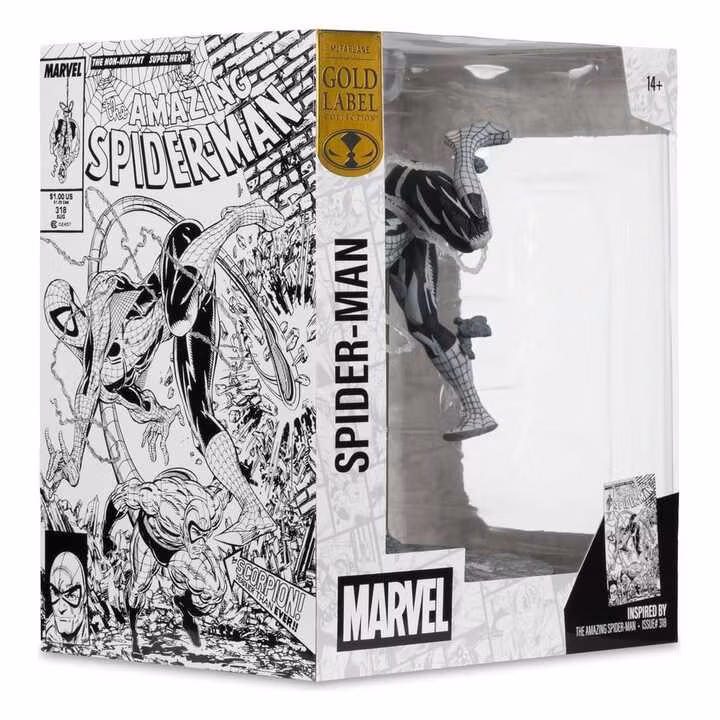Marvel PVC Statue !/10 Spider-Man (Line Art) (The Amazing Spider-Man #318) (Gold Label)