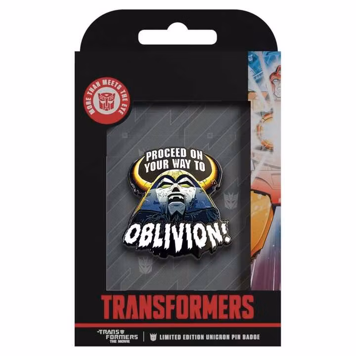 Transformers Pin Badge The Movie 40th Anniversary Unicron Limited Edition