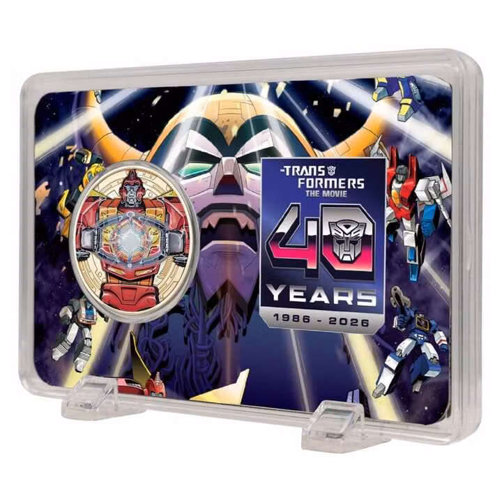 Transformers Collectable Coin The Movie 40th Anniversary Limited Edition 24k Gold Plated