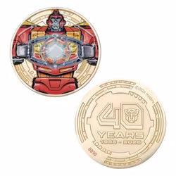 Transformers Collectable Coin The Movie 40th Anniversary Limited Edition 24k Gold Plated